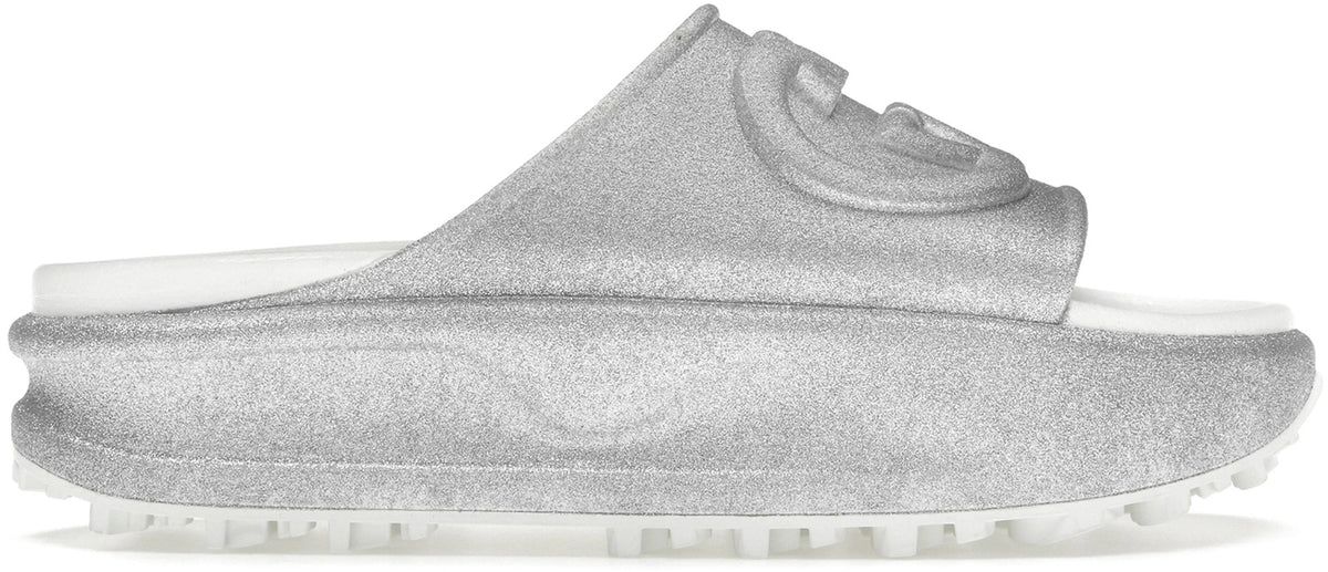 Gucci Interlocking G Slide Metalic Silver (Women's)