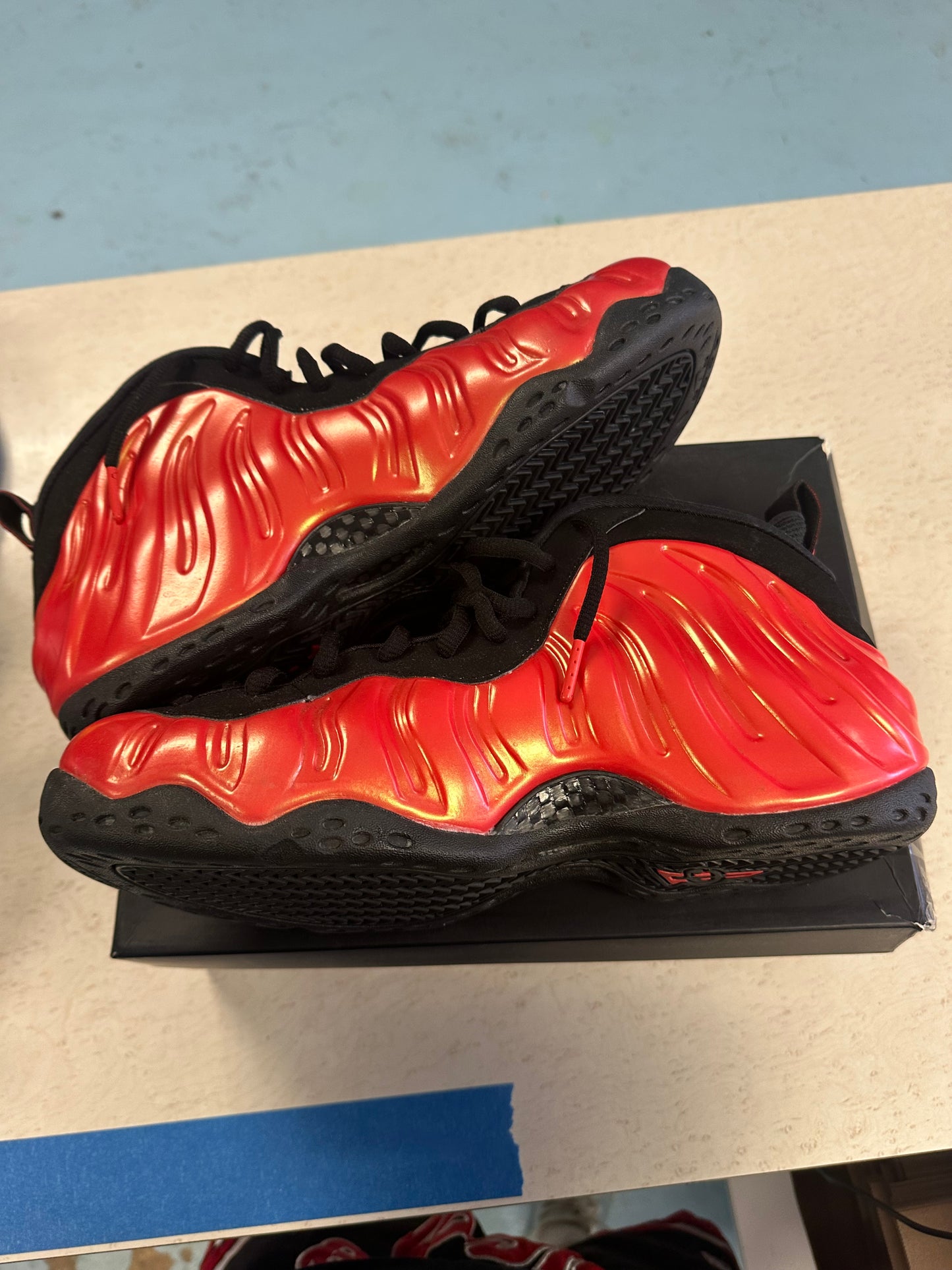 Size12 Nike Foamposite Habenero Pre Owned With Box