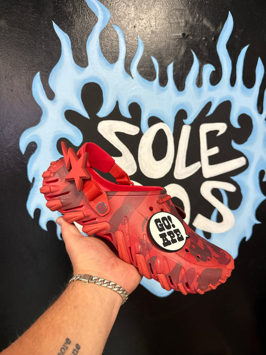 Size13 Bape Ecco Crocs New Red Camo DS Og All