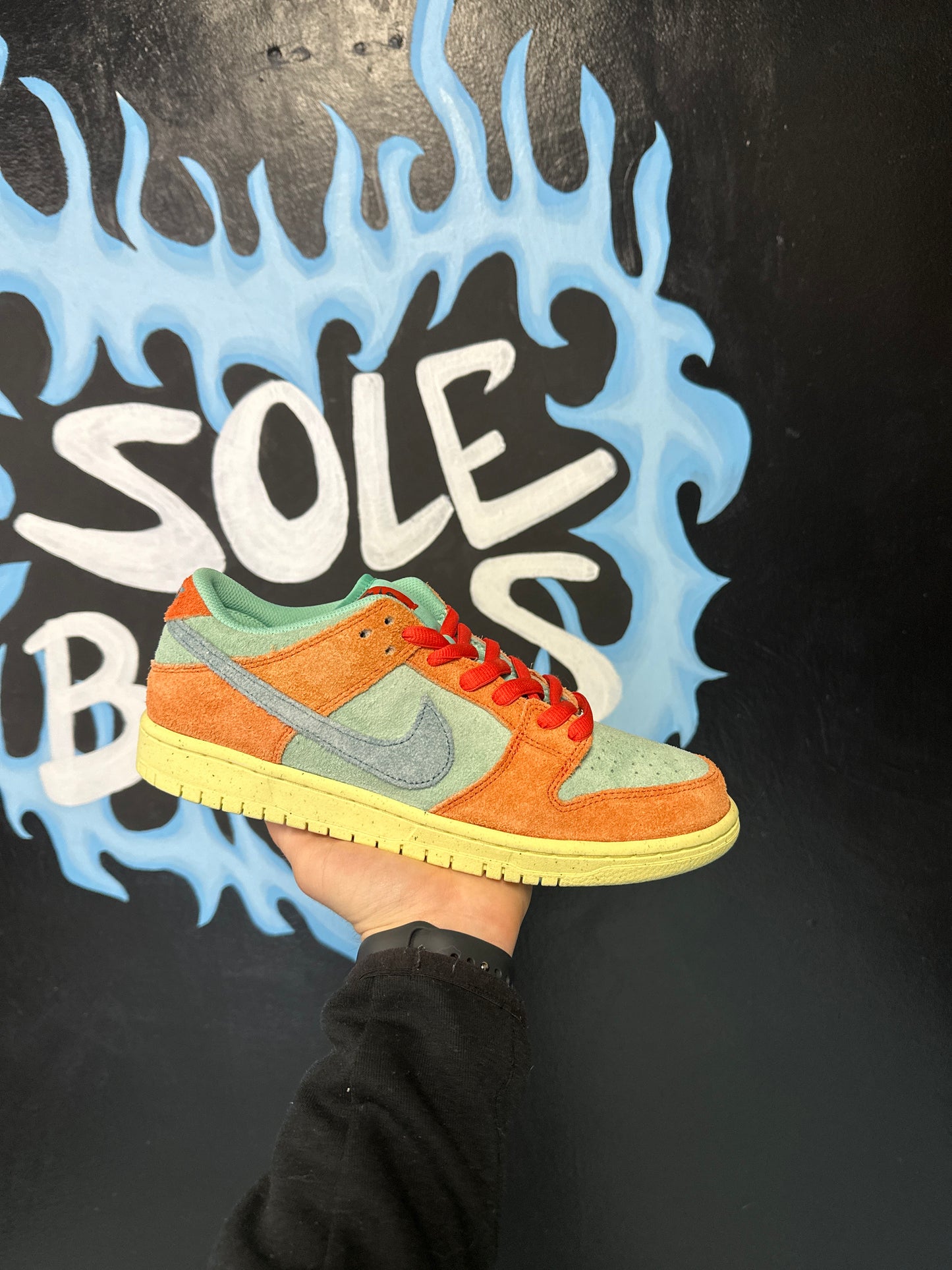 Size8 Nike Dunk Low SB Pro Orange Emerald New With Box