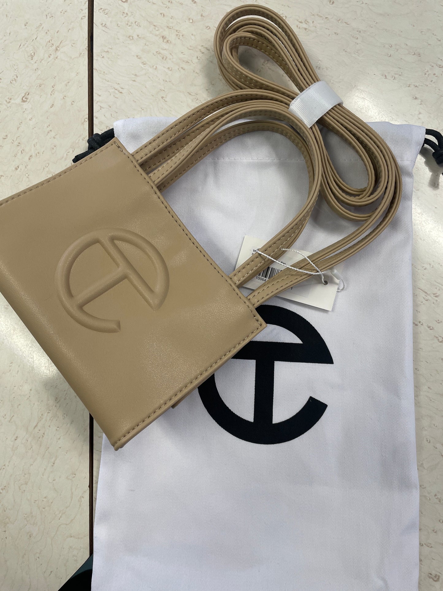 Small Telfar Bag Cream Color