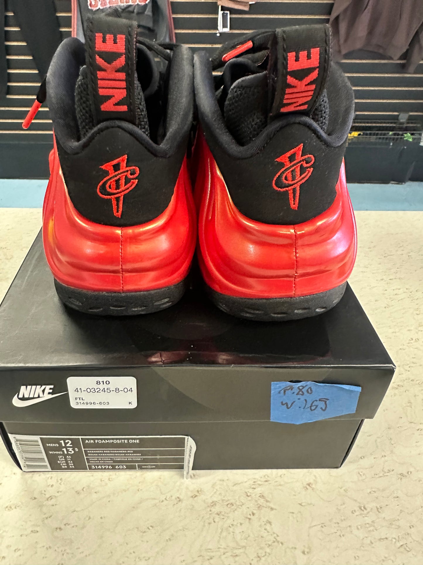 Size12 Nike Foamposite Habenero Pre Owned With Box