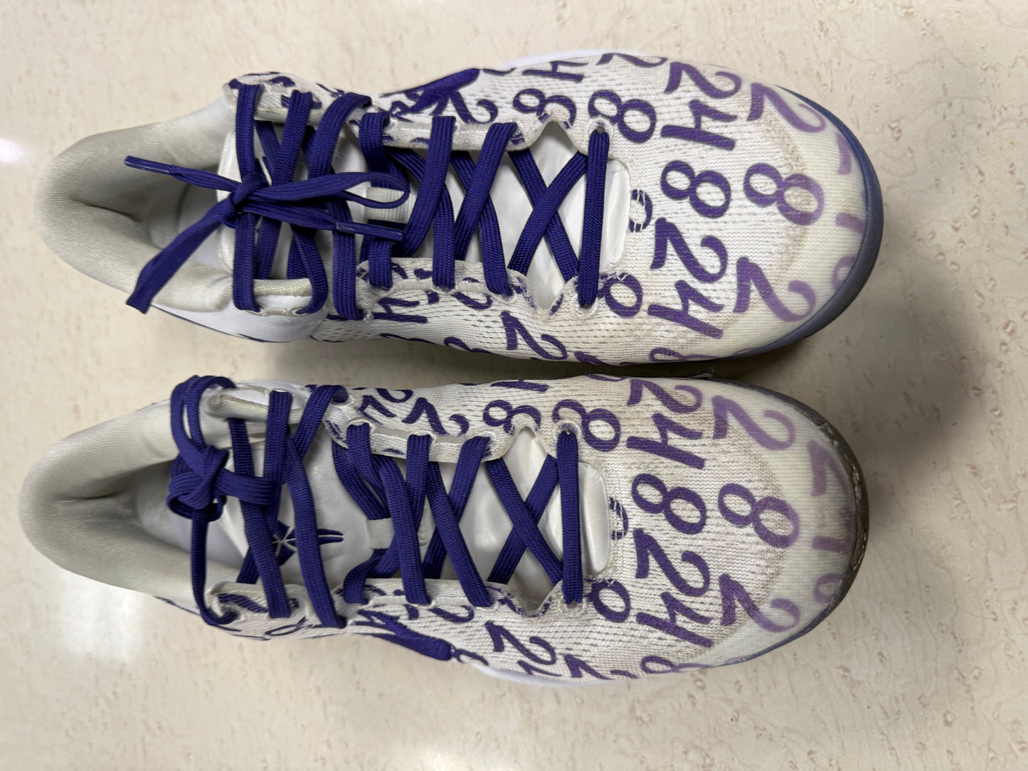 Size9 Kobe 8 Purple/White Pre Owned Og None