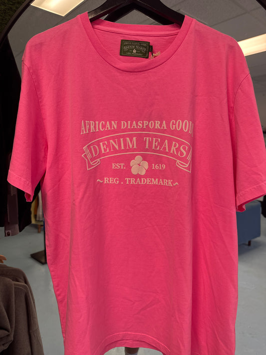 Size XXL(Women’s) Denim Tears Pink Tee New With Tags