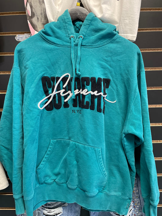 Supreme Embroidered Chenille Hoodie Pre Owned