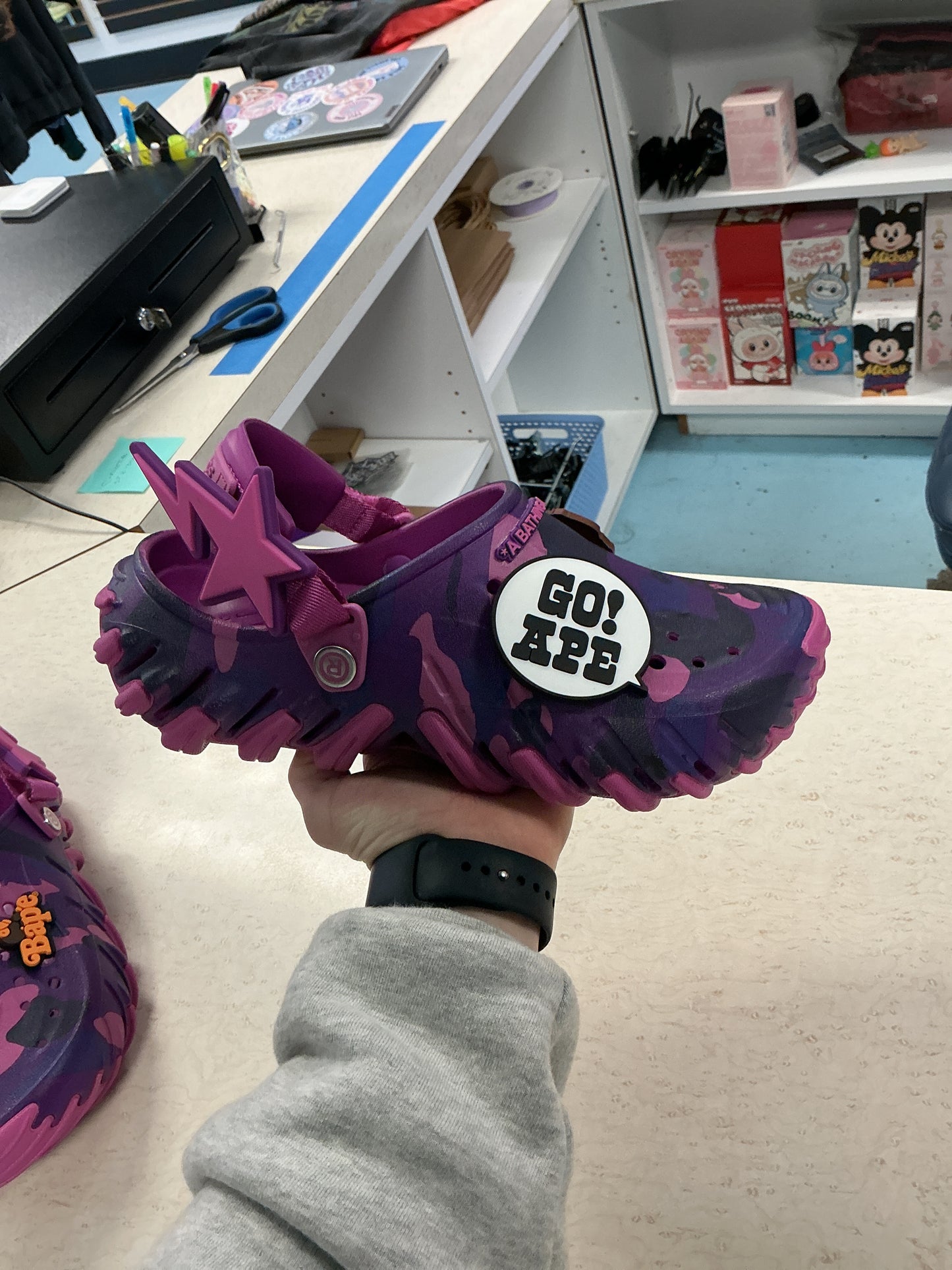 Size7 Bape Echo Clog Purple