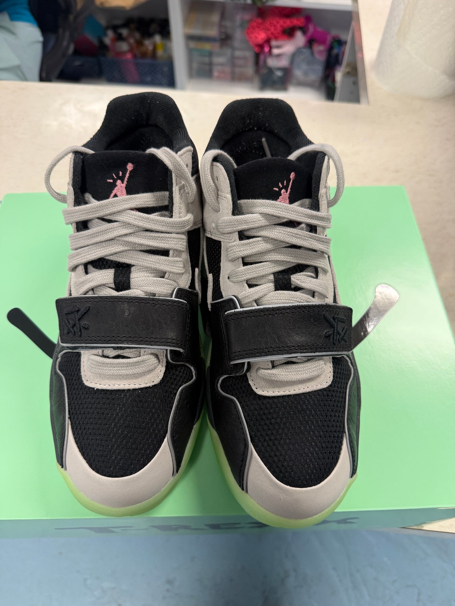 Size7.5 Jordan Jumpman Jack TR Travis Scott X Chase B Black Night Silver Worn Once Og-All