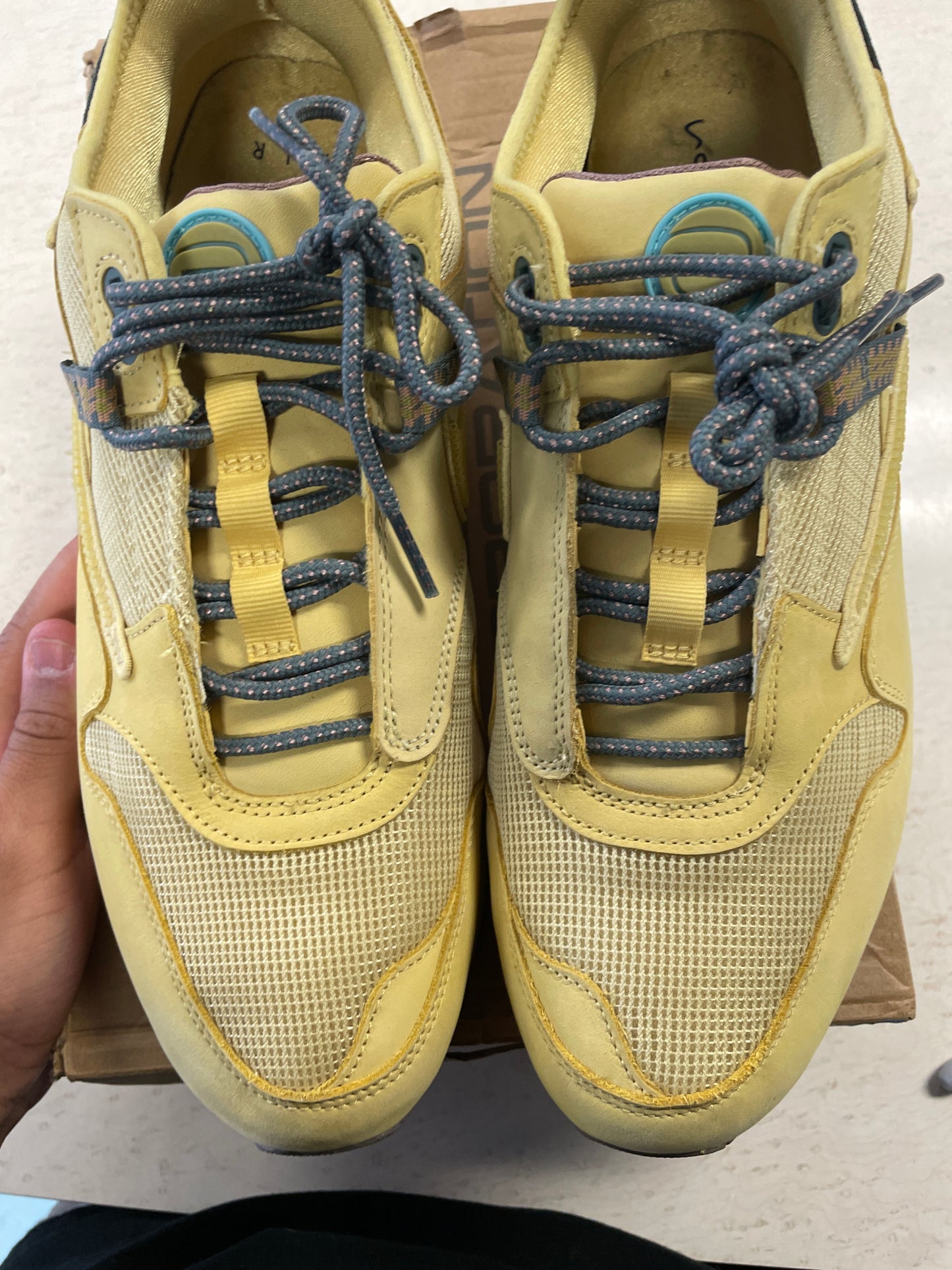 Size12.5 Nike Air Max 1 Vactus Jack Saturn Gold Pre Owned/W Box