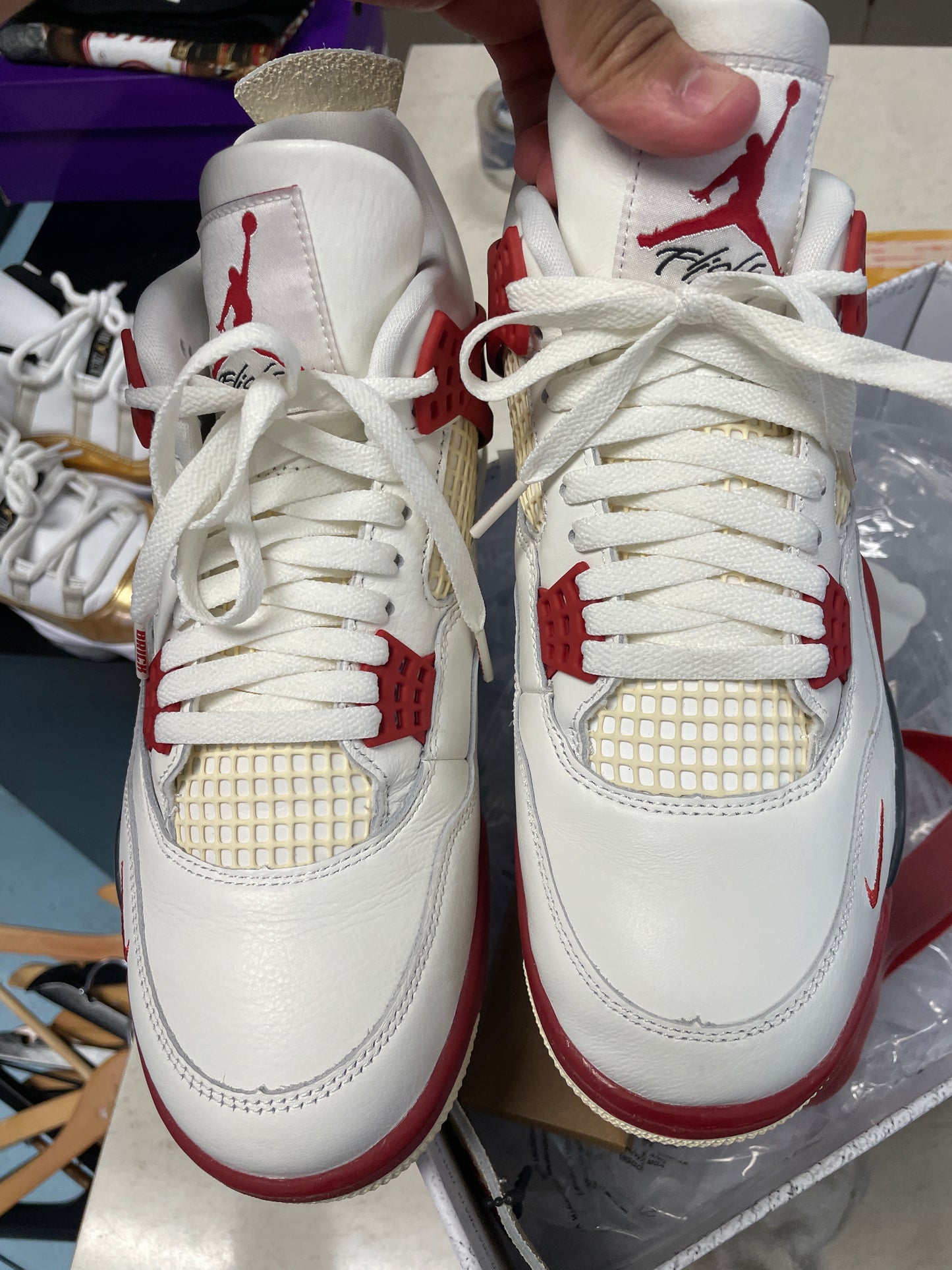 Size9.5 Jordan 4 Brick After Brick Pre Owned/W Box