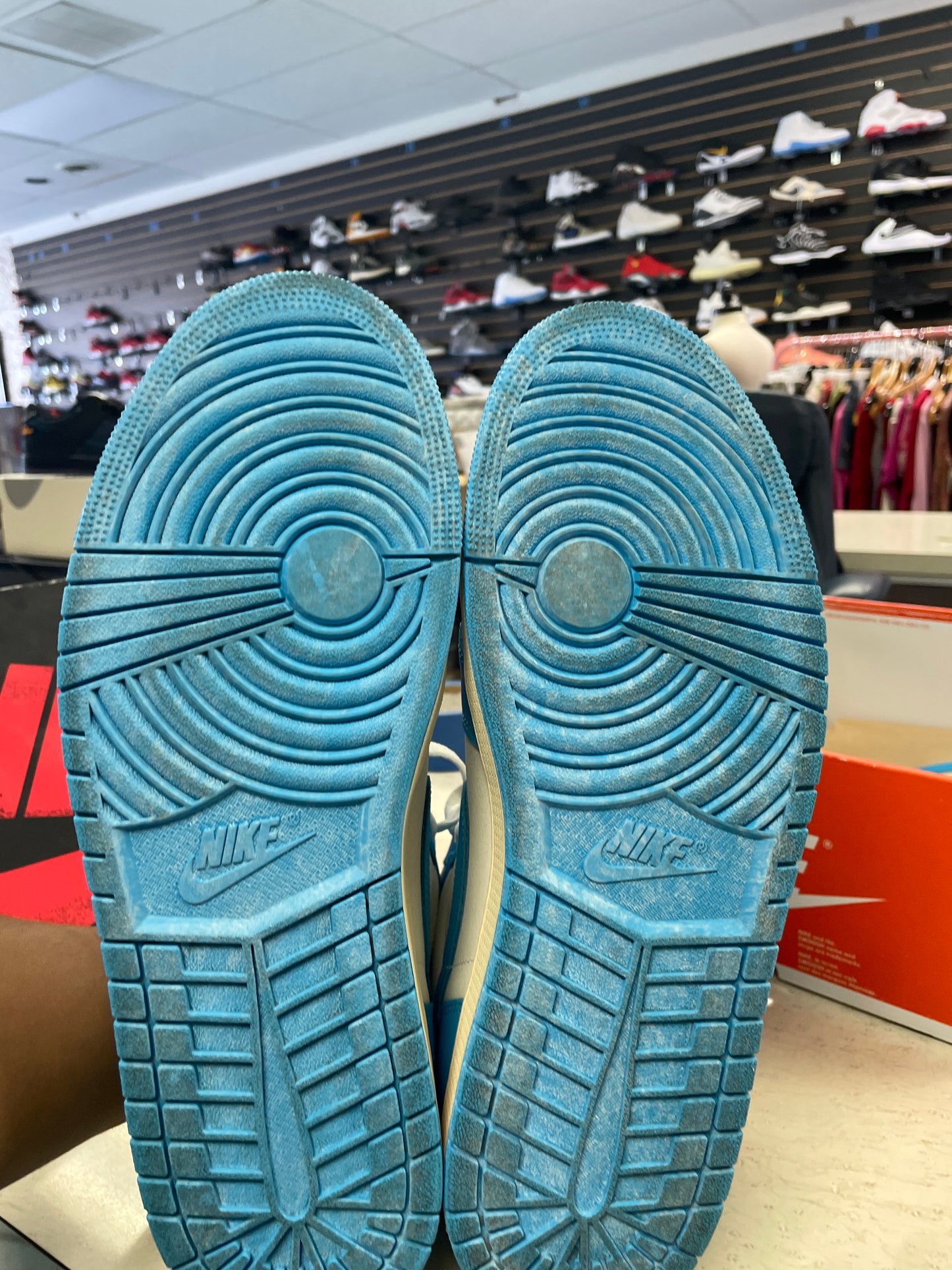 Size13 Jordan 1 High UNC Reimagined Pre Owned/W Box