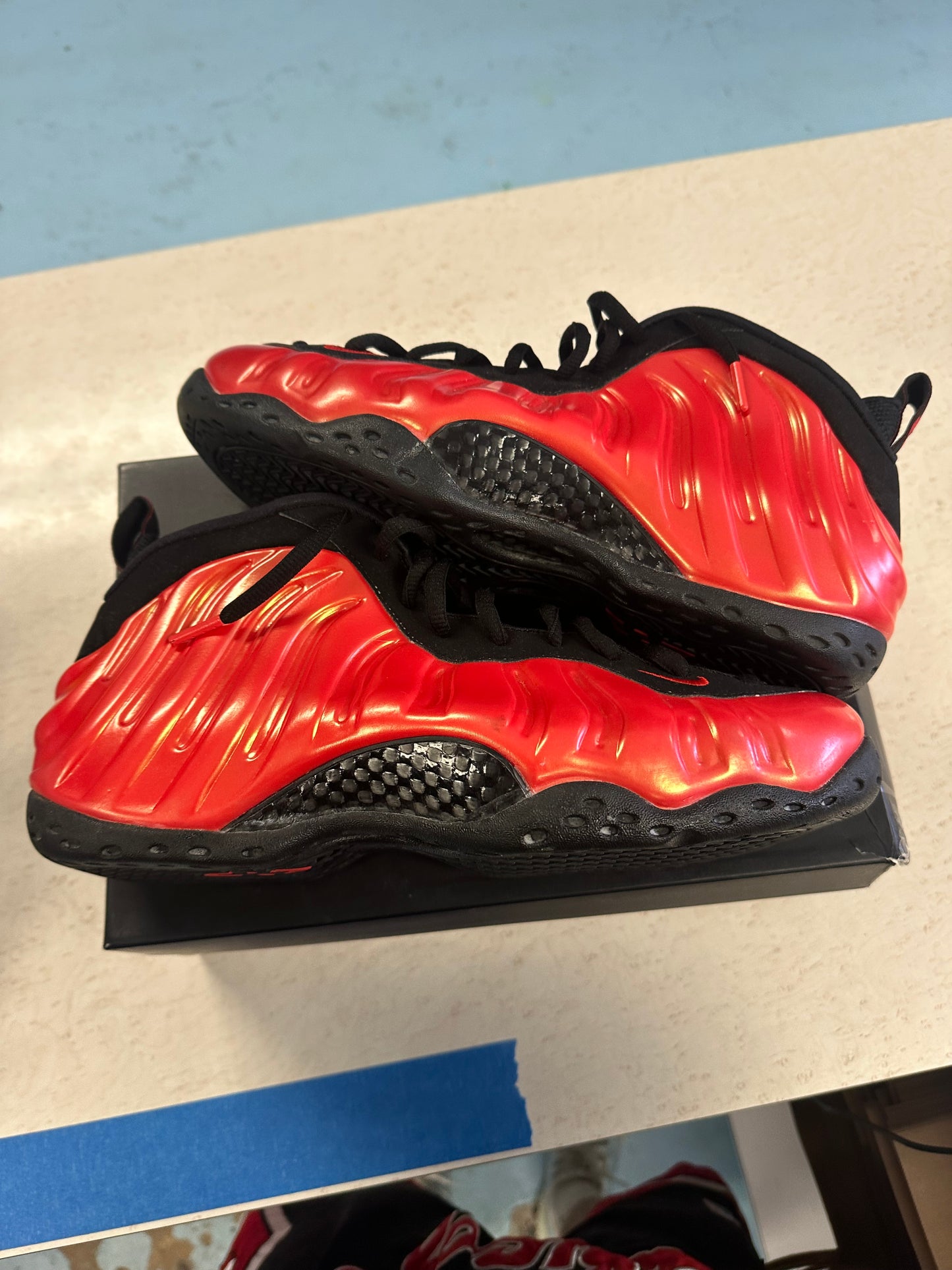 Size12 Nike Foamposite Habenero Pre Owned With Box