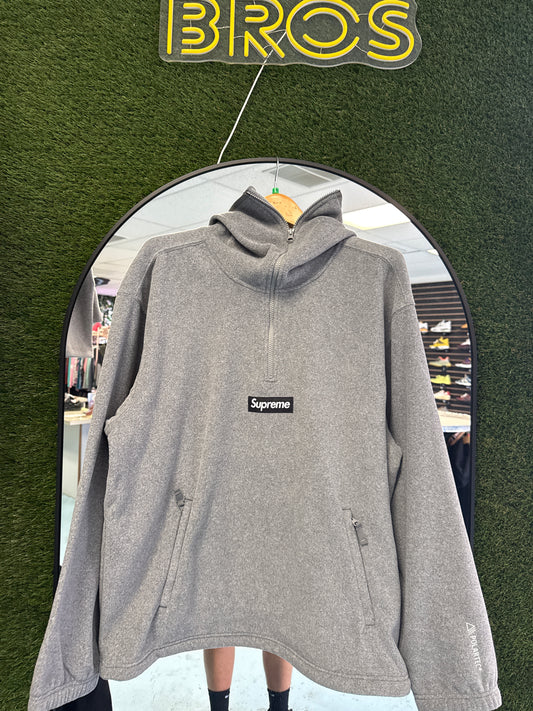 Size XL Supreme Polar Fleece Grey Hoodie