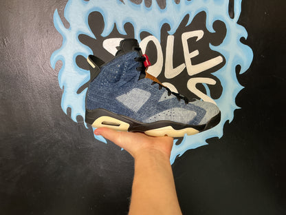 Size8 Jordan 6 Retro Washed Denim Preowned/w Box