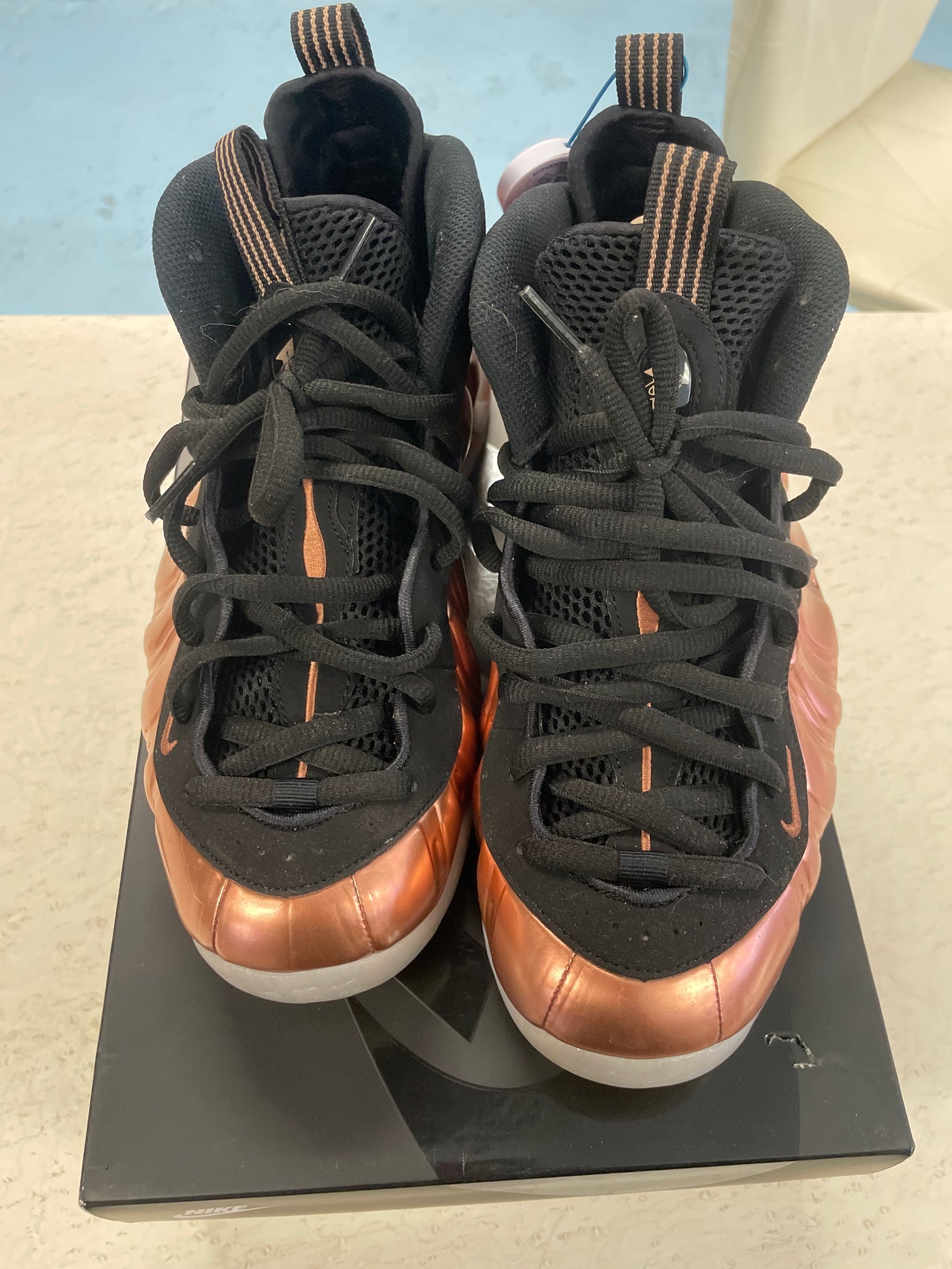 Size10.5 Nike FoamPosite One Copper Pre Owned/W Box