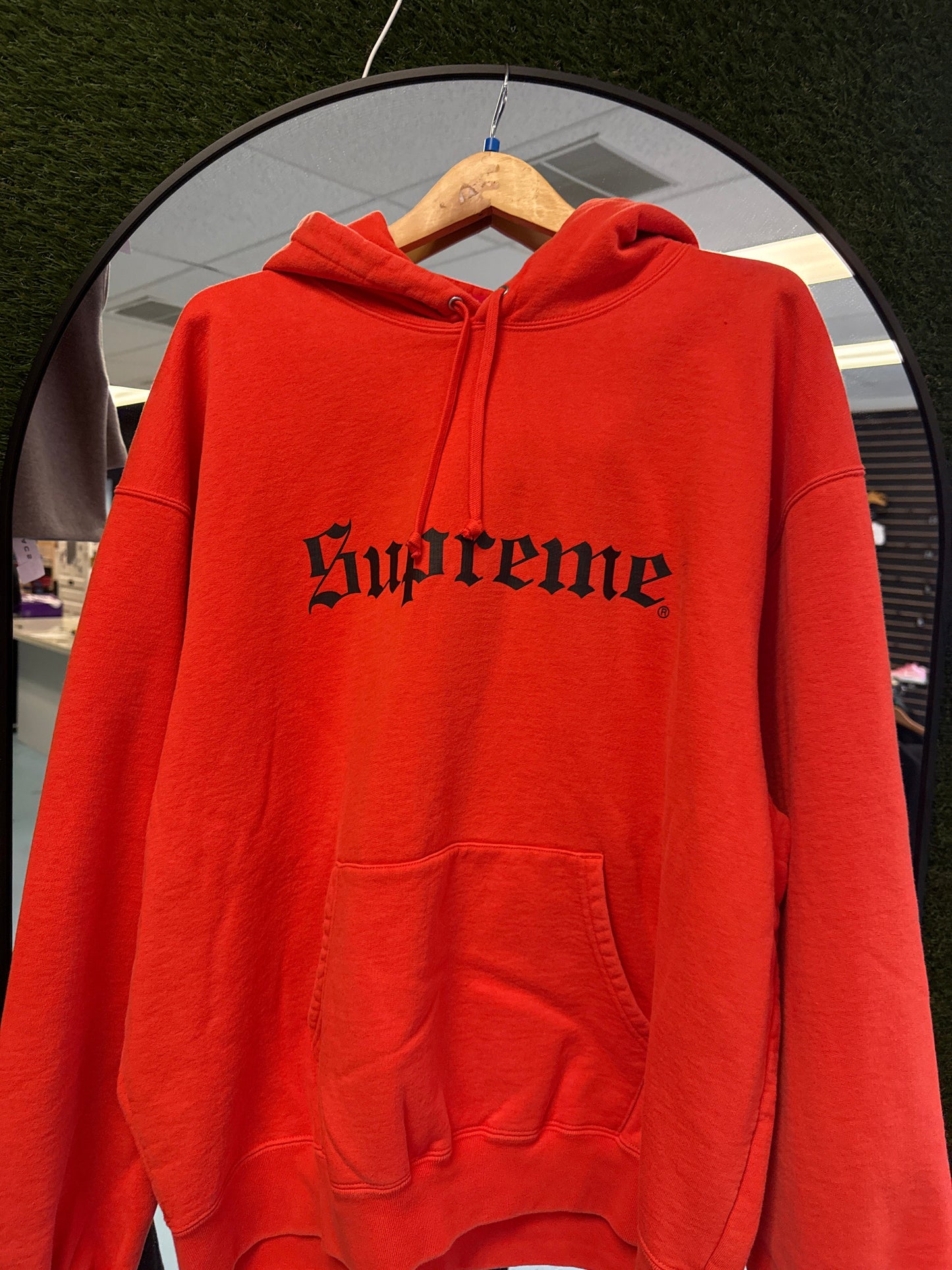 Supreme Old English Orange Hoodie
