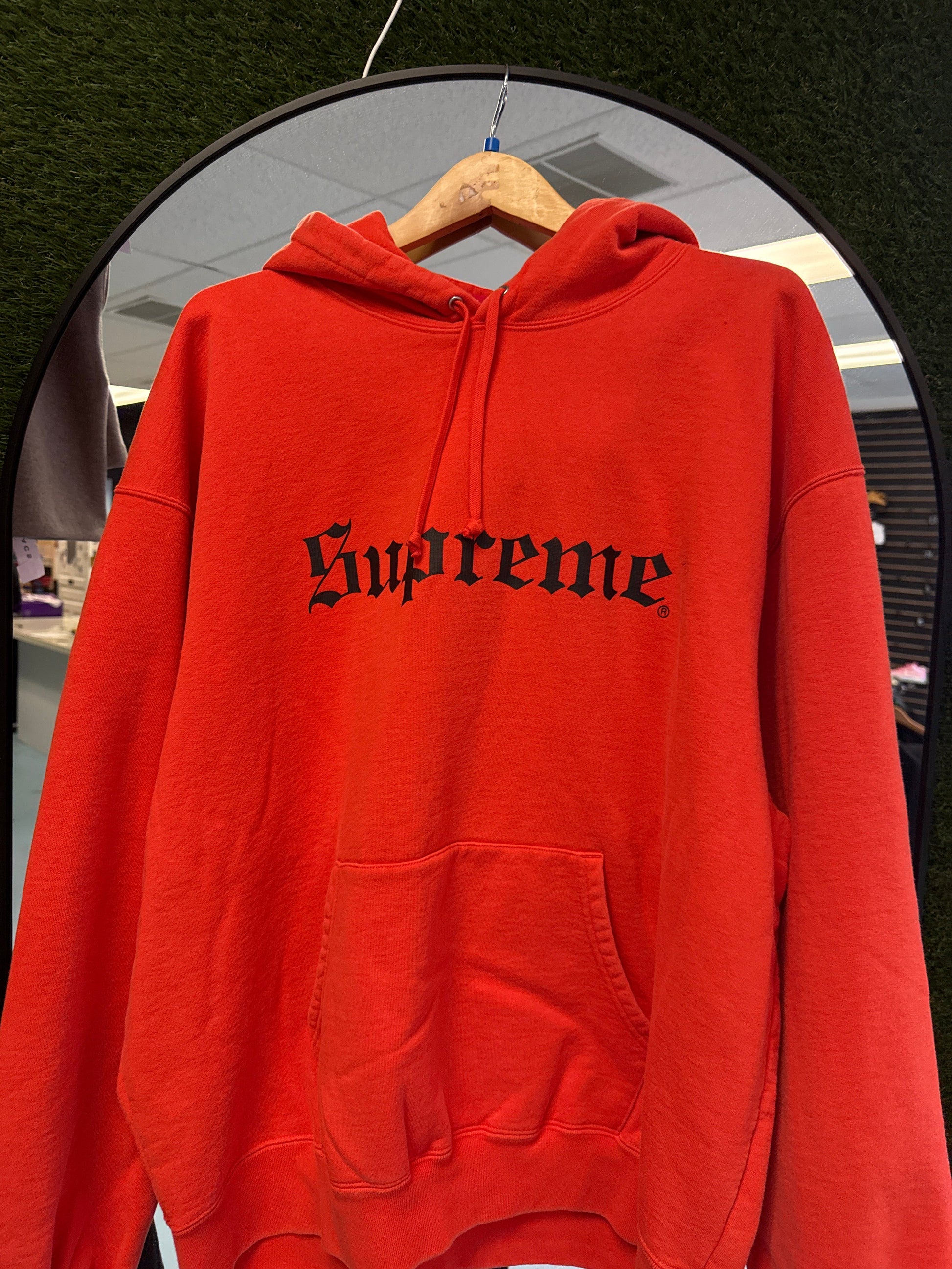 Supreme Old English Orange Hoodie