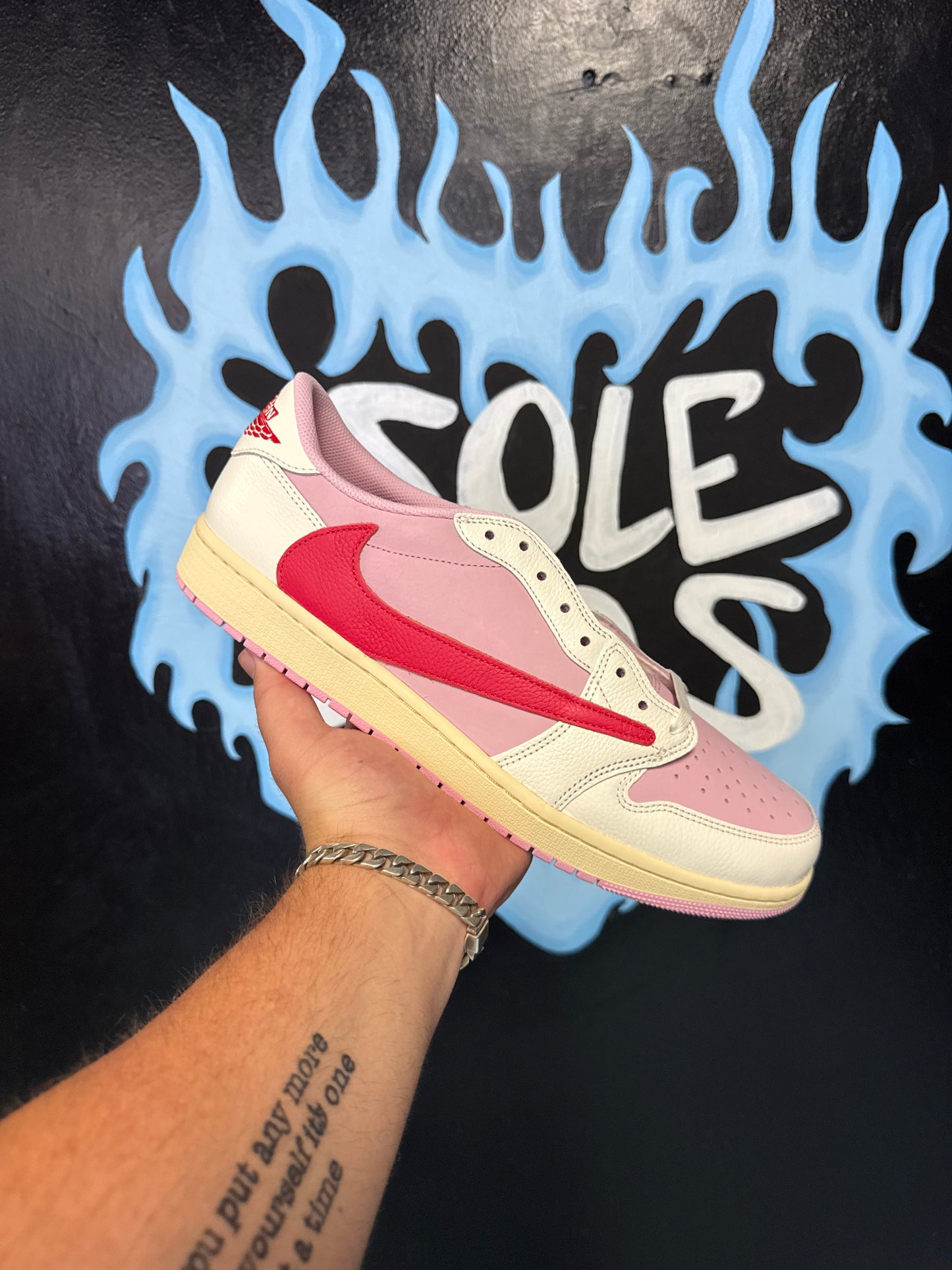 Jordan 1 Retro Low OG SP Travis Scott Sail Tropical Pink