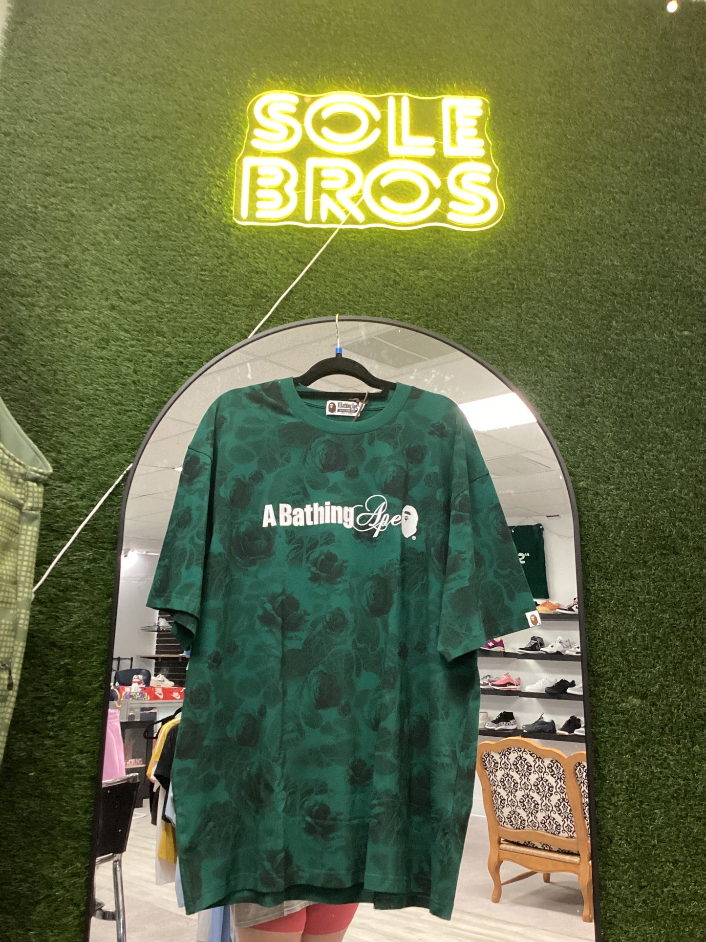 Bape Green Flower Tee