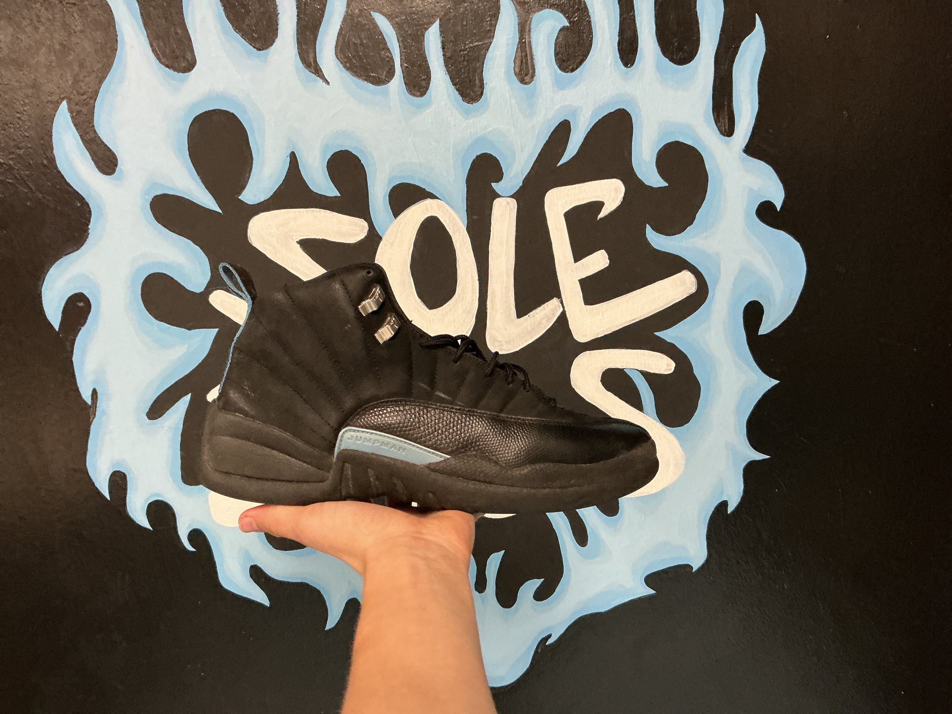 Jordan CMFT Max Air 12 LTR Black University Blue