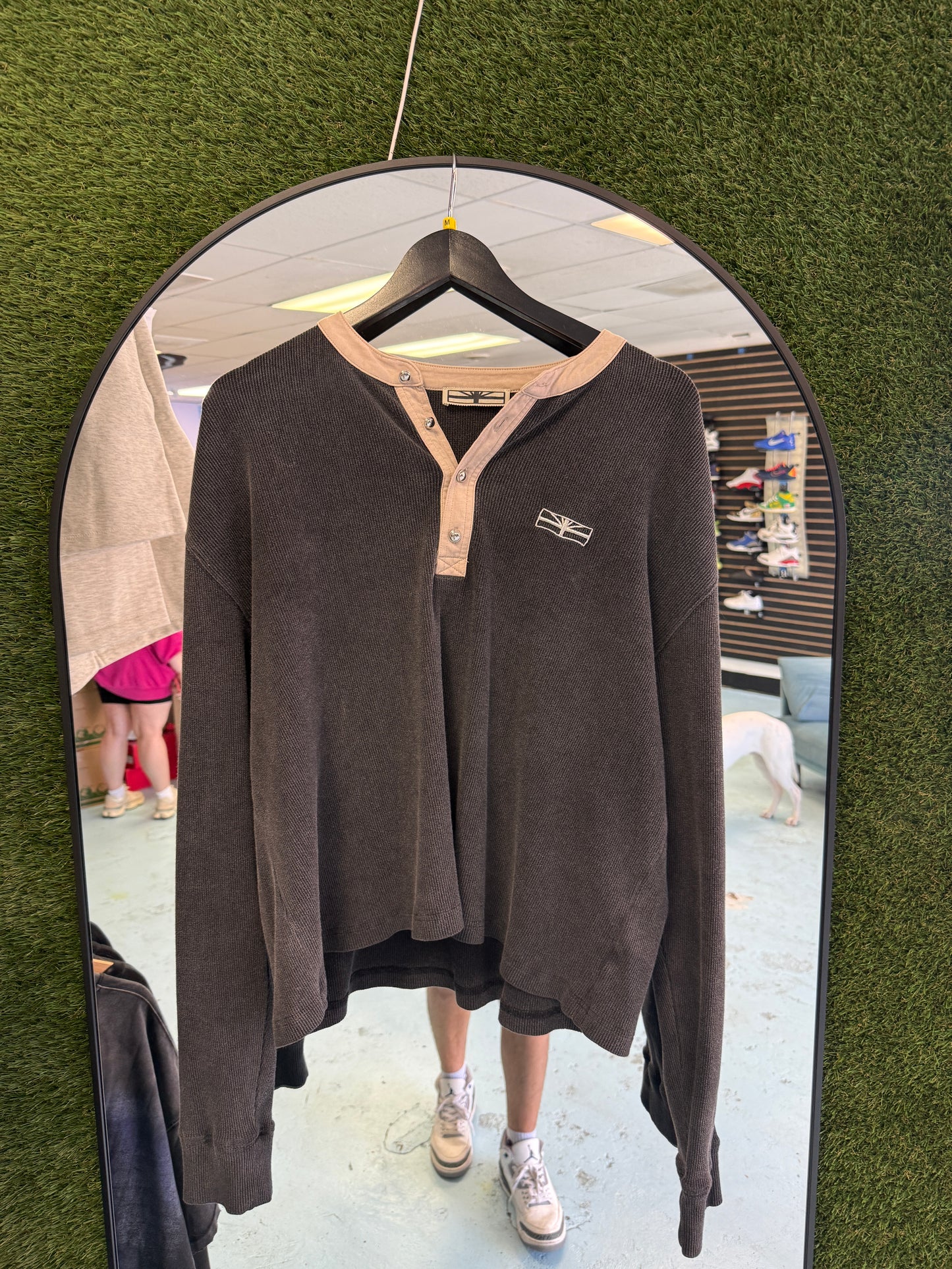 Vertebrae Grey Waffle Long Sleeve T-Shirt