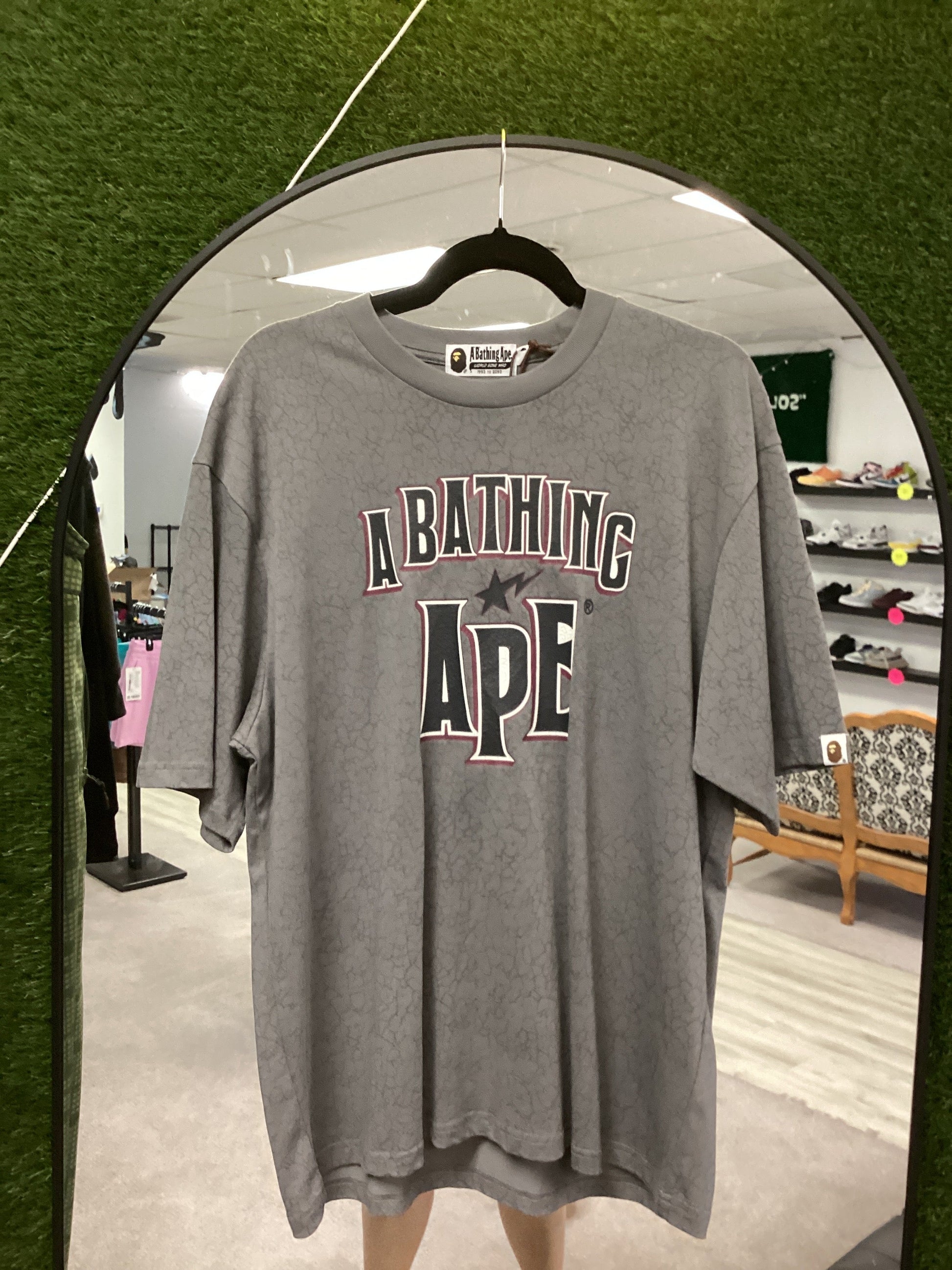 Bape Cracked Grey Tee