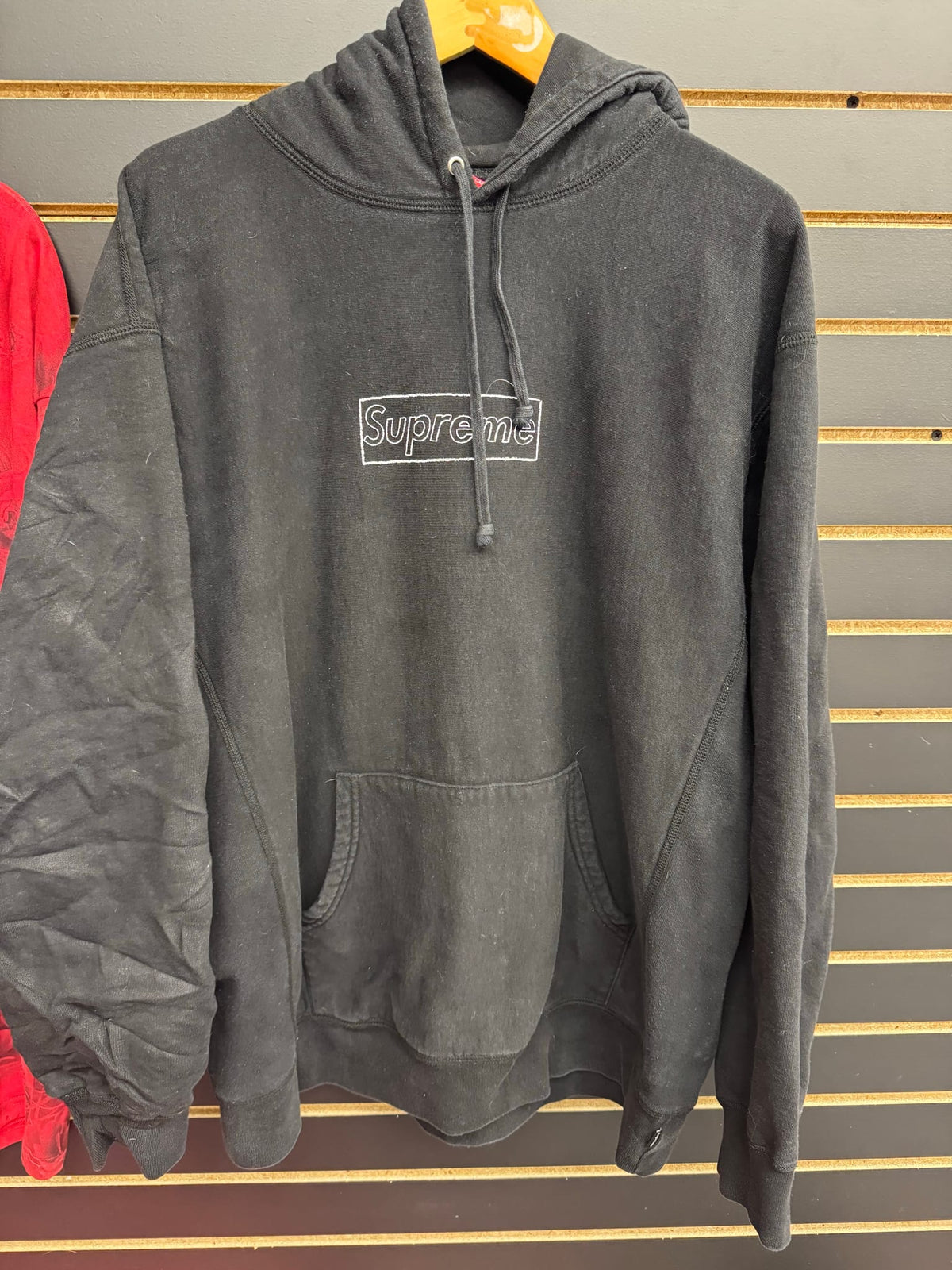 Supreme KAWS Chalk Logo Hooded Sweatshirt Black