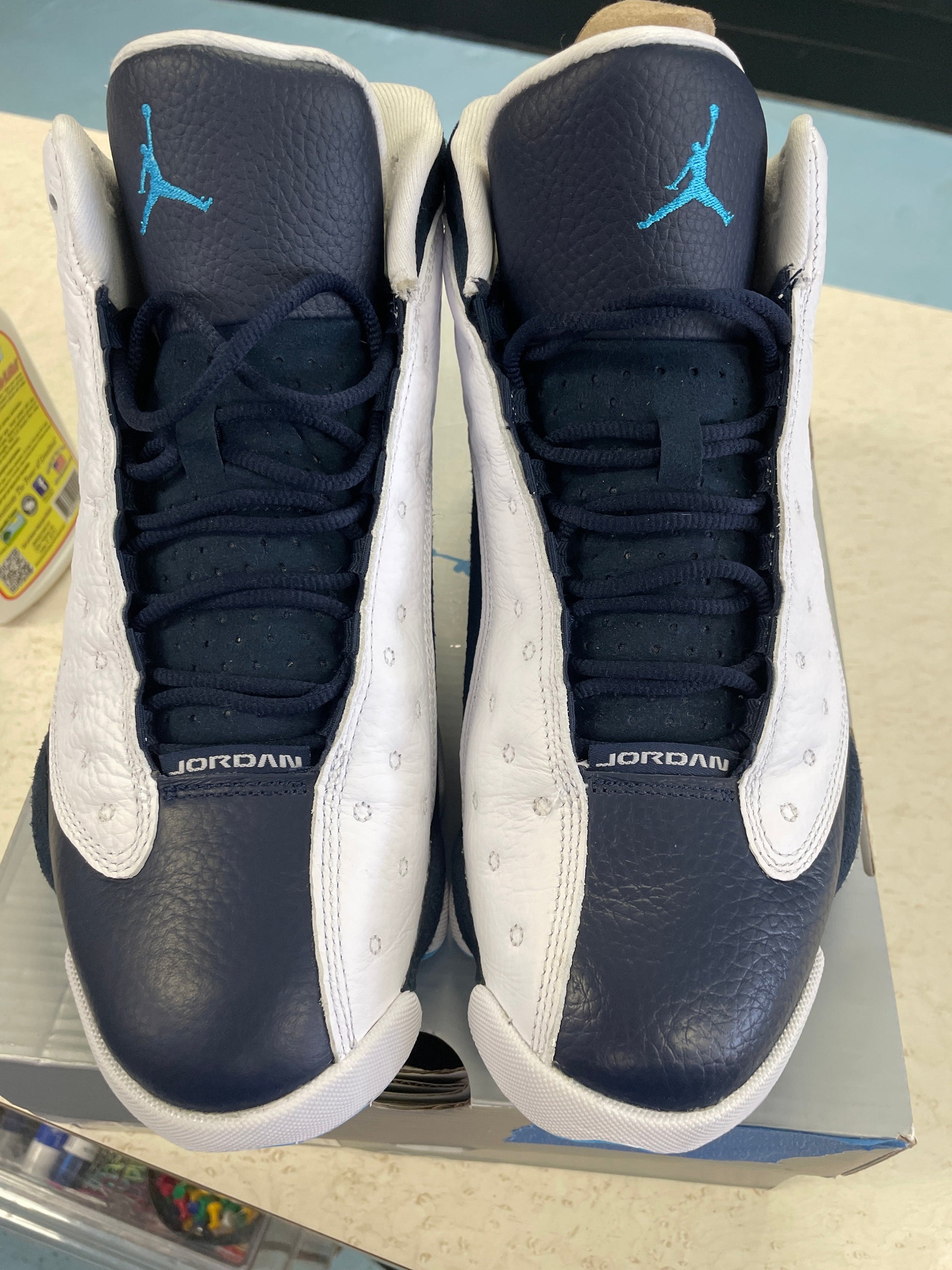 Jordan 13 Retro Obsidian Powder Blue White