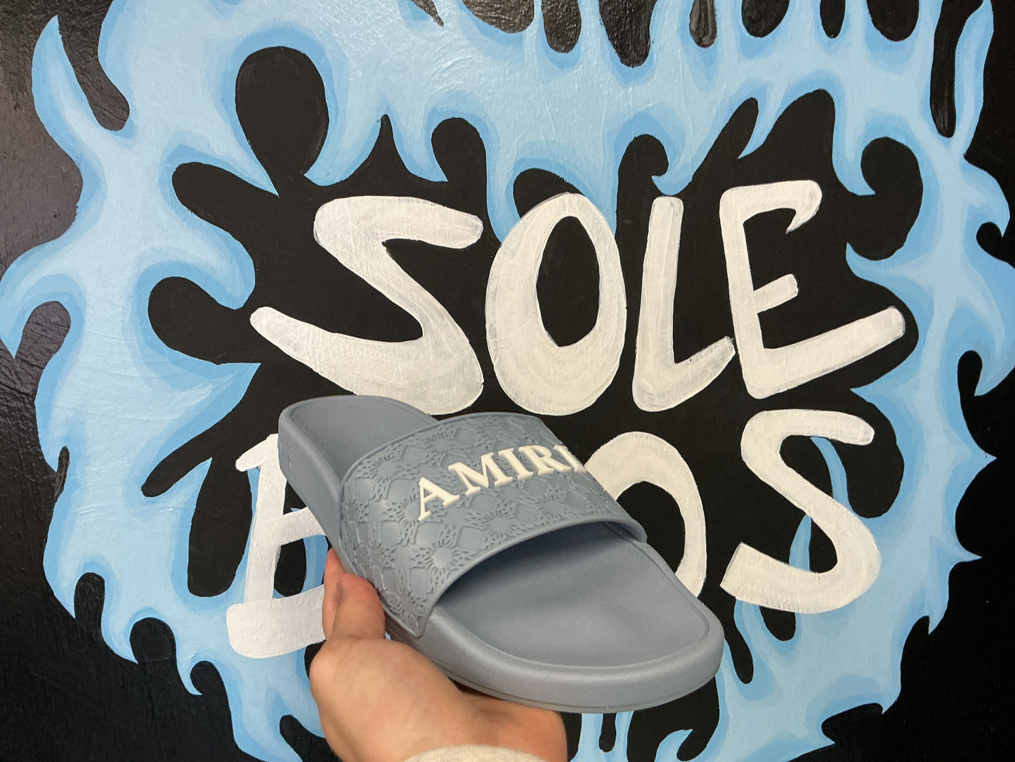 Amiri Pool Slide Blue Black